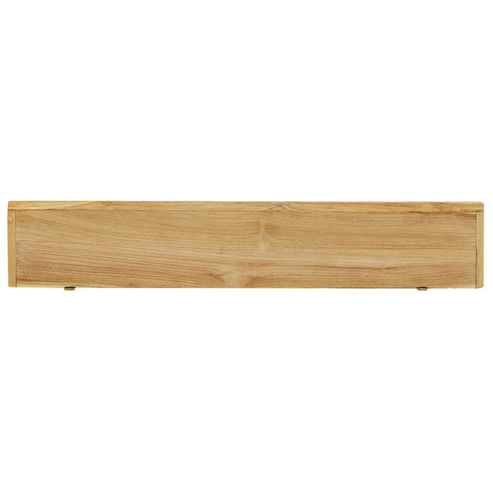 væghylder 2 stk. 90x15x4 cm massivt teaktræ