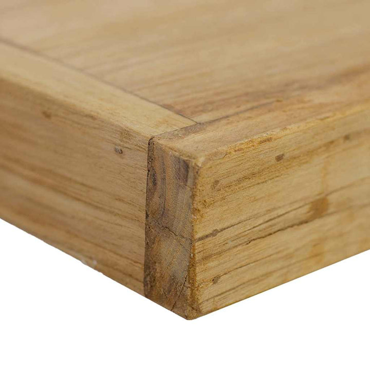 væghylder 2 stk. 90x15x4 cm massivt teaktræ