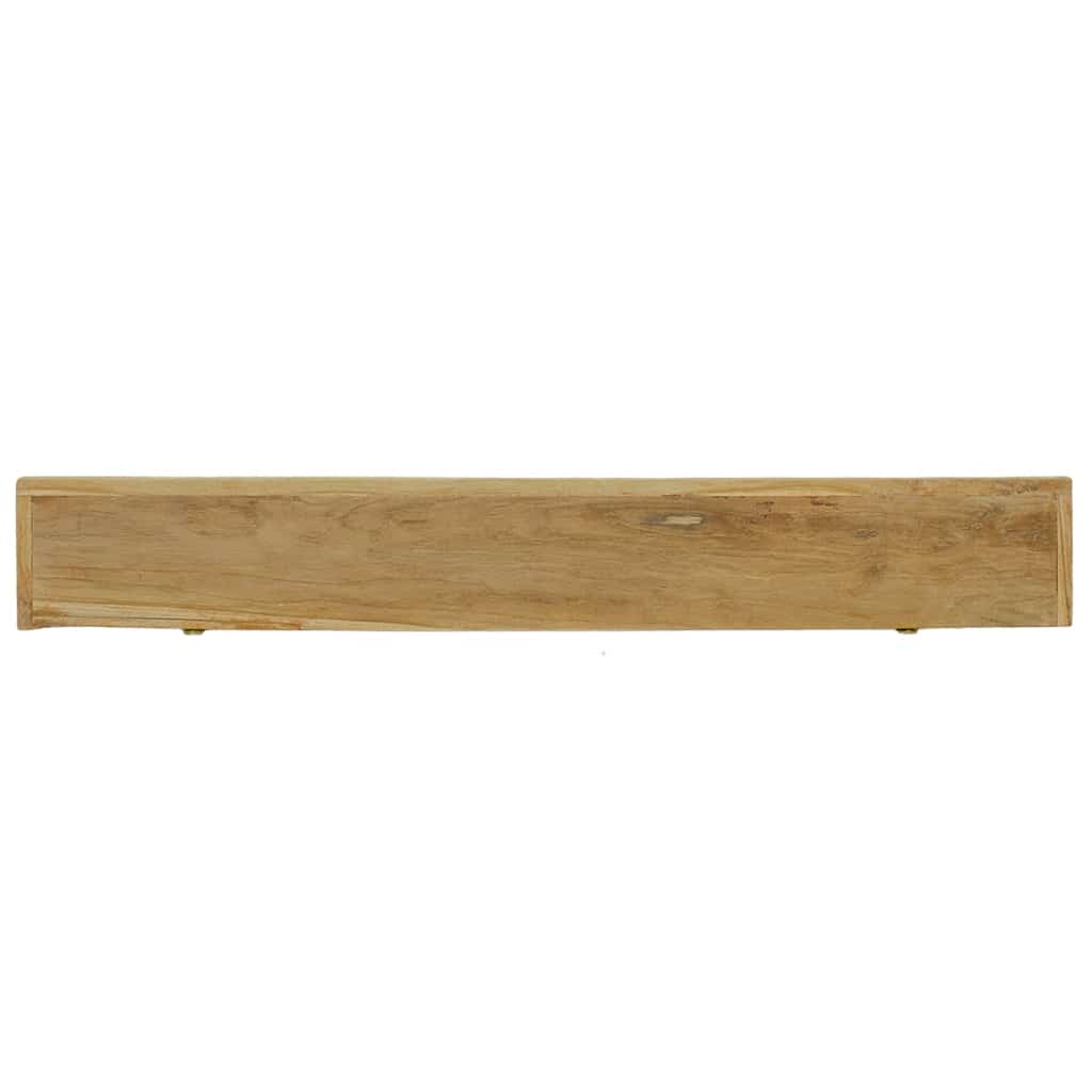 væghylder 2 stk. 110x15x4 cm massivt teaktræ