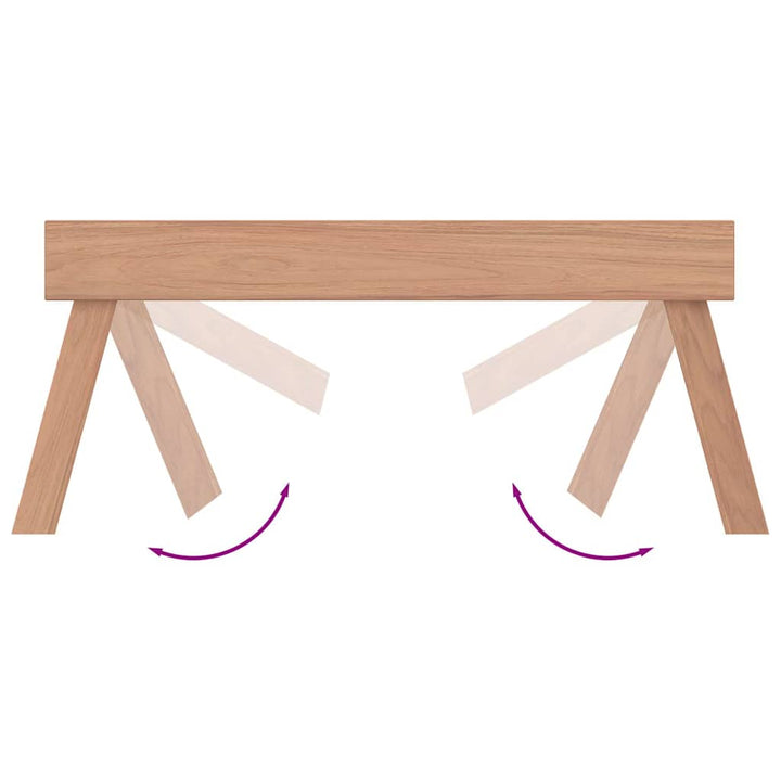 foldbar bakke 55x35x25 cm massivt teaktræ
