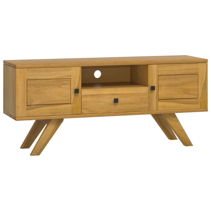 tv-bord 110x30x50 cm massivt teaktræ