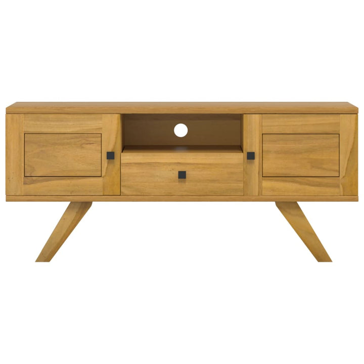 tv-bord 110x30x50 cm massivt teaktræ
