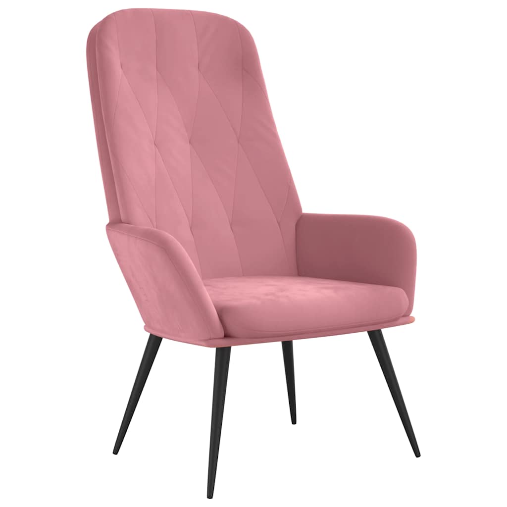 lænestol fløjl pink