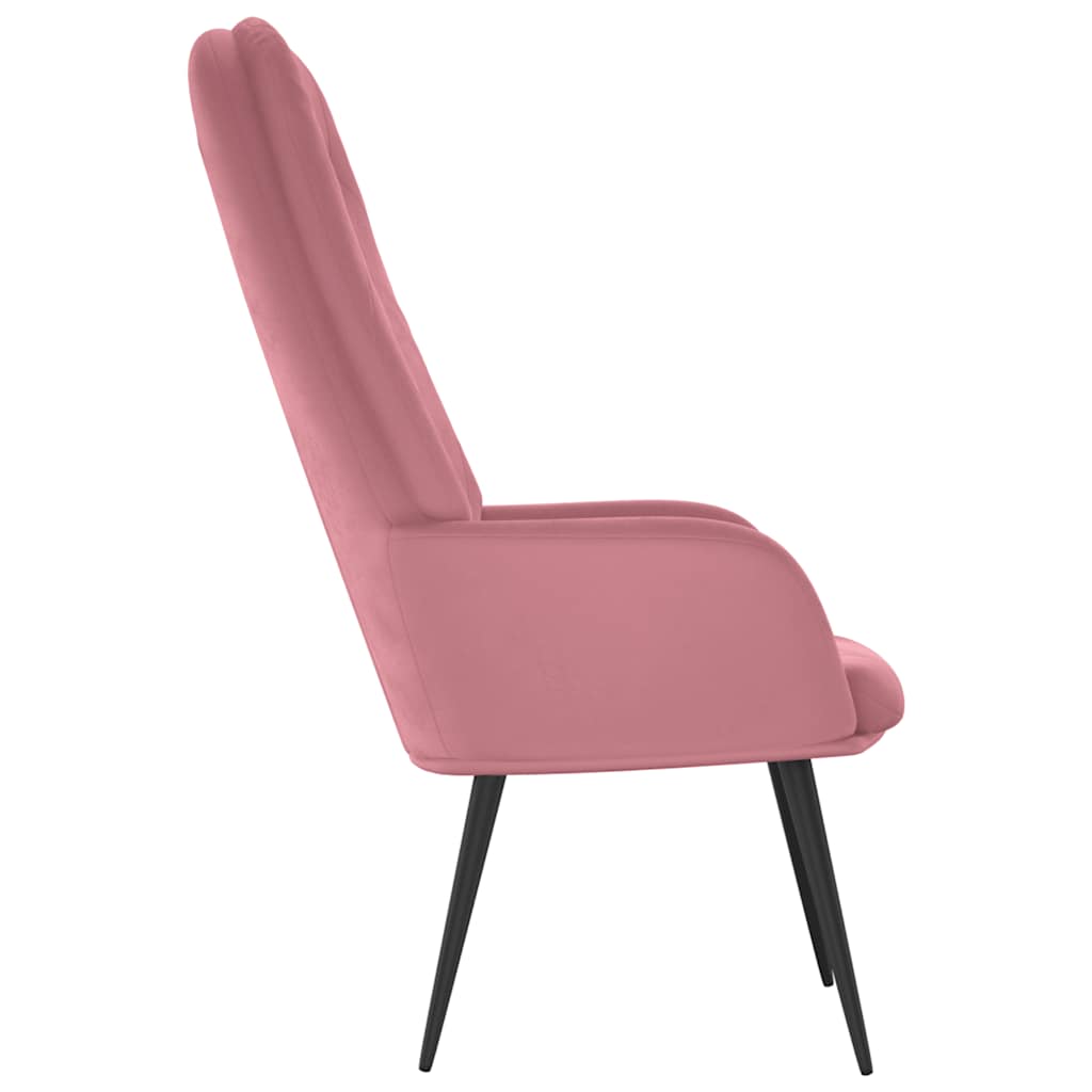 lænestol fløjl pink