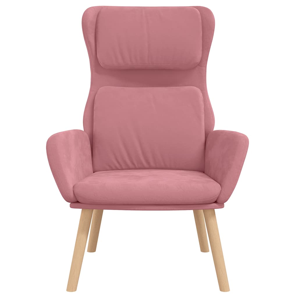 lænestol fløjl pink