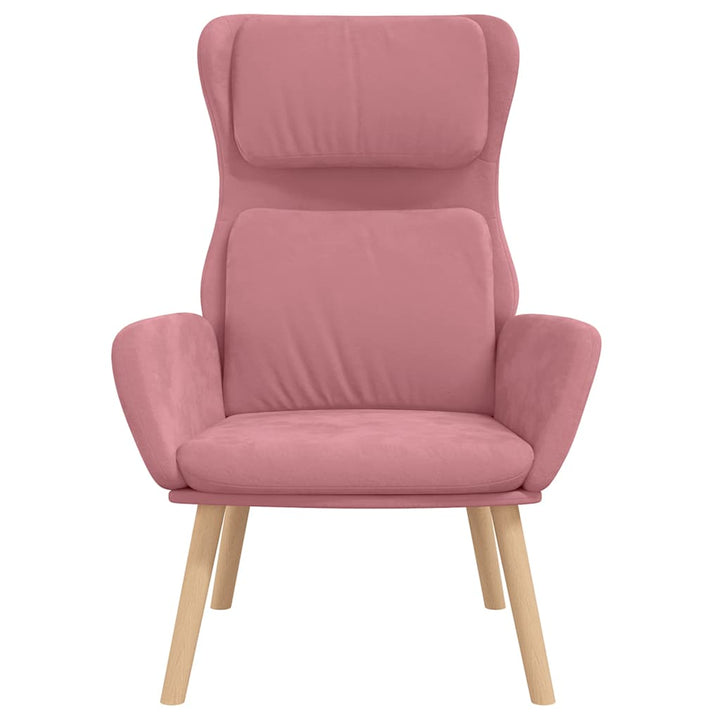 lænestol fløjl pink