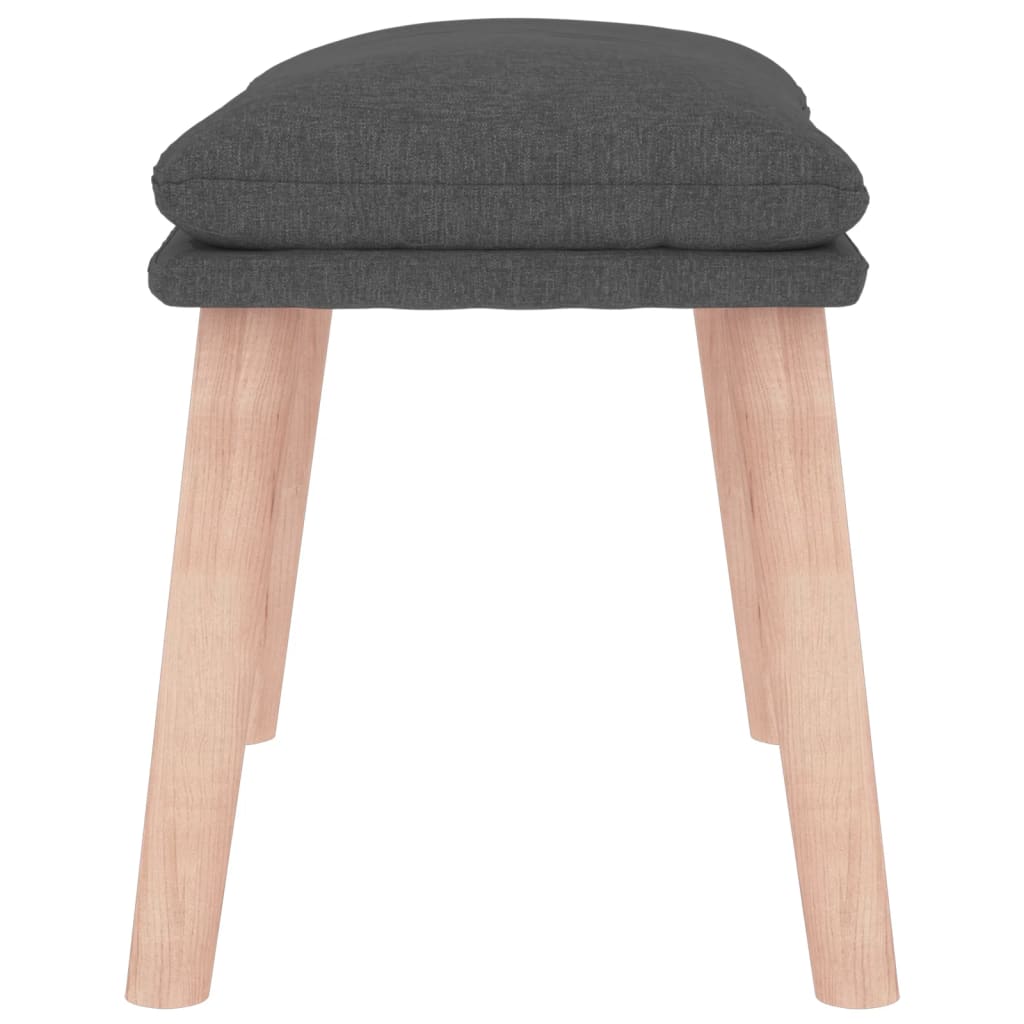 fodskammel 45x29,5x35 cm stof mørkegrå