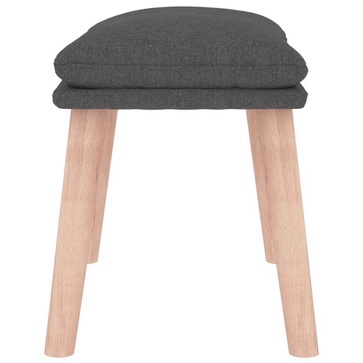fodskammel 45x29,5x35 cm stof mørkegrå
