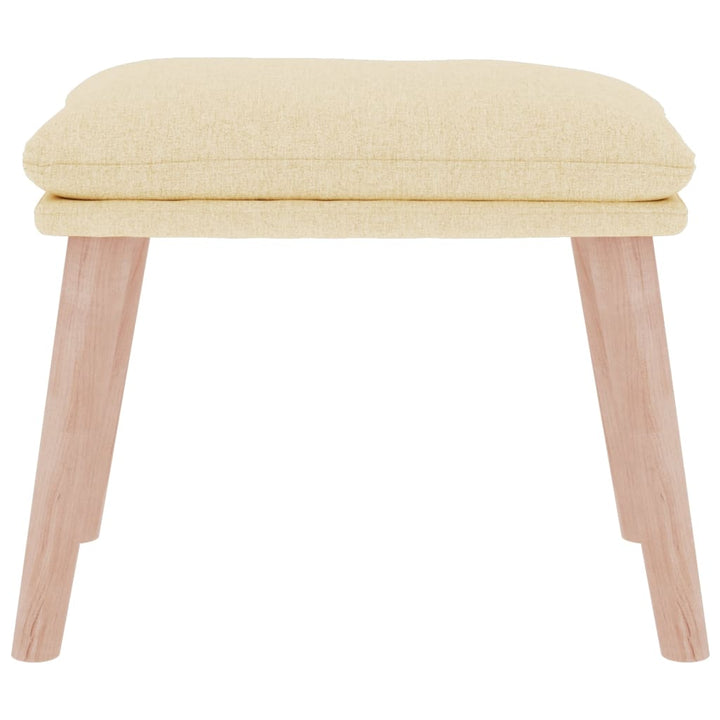 fodskammel 45x29,5x35 cm stof cremefarvet