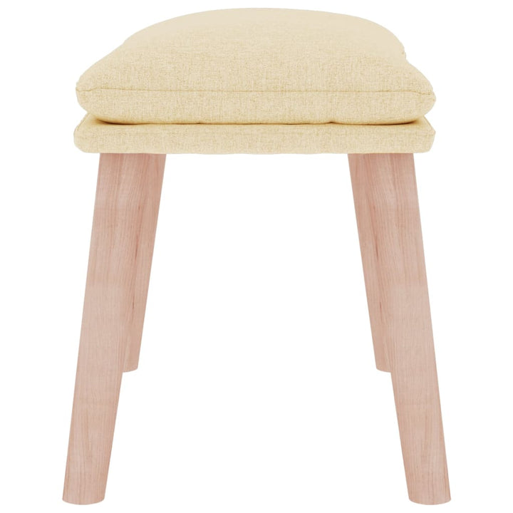 fodskammel 45x29,5x35 cm stof cremefarvet