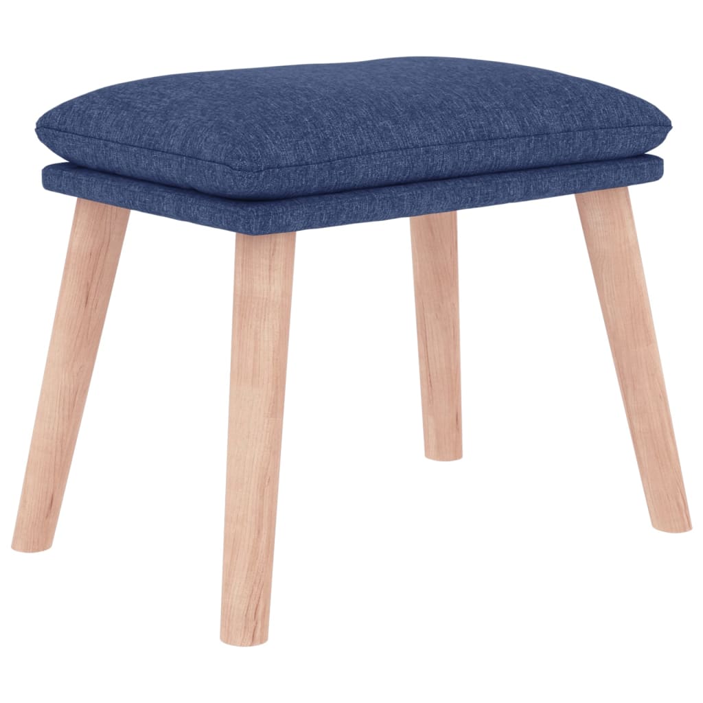 fodskammel 45x29,5x35 cm stof blå