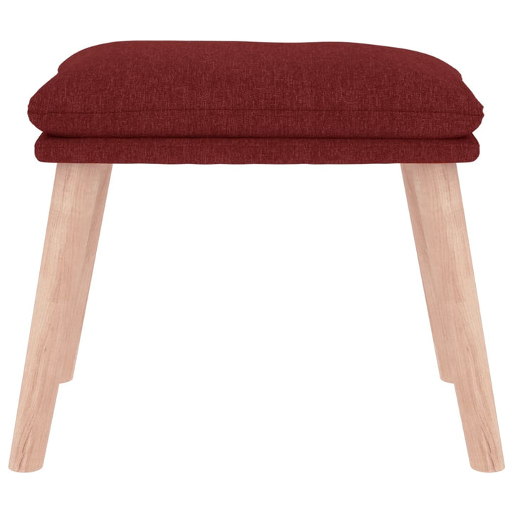 fodskammel 45x29,5x35 cm stof vinrød