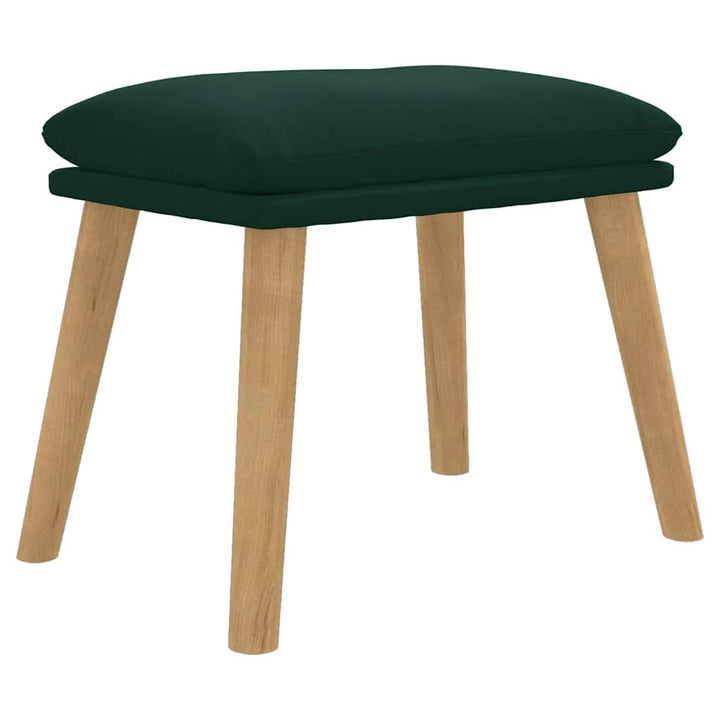 fodskammel 45x29,5x35 cm fløjl mørkegrøn
