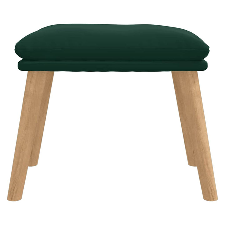 fodskammel 45x29,5x35 cm fløjl mørkegrøn