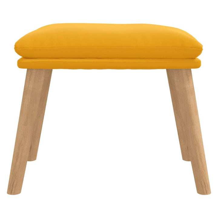 fodskammel 45x29,5x35 cm fløjl sennepsgul