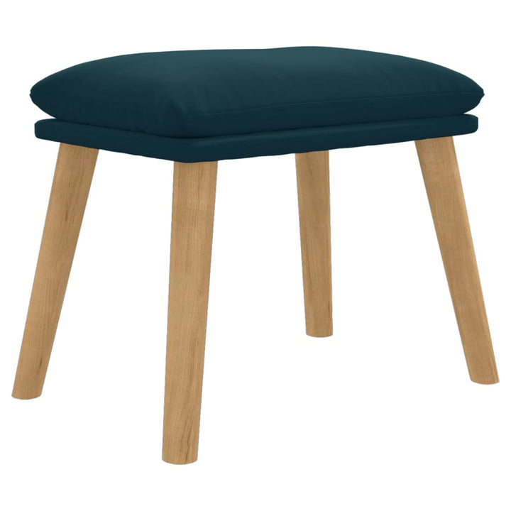 fodskammel 45x29,5x35 cm fløjl blå