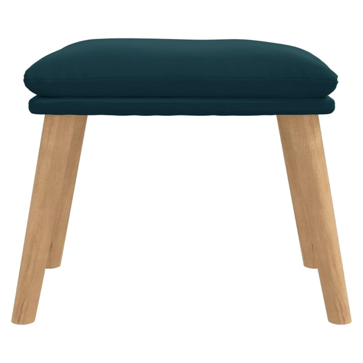 fodskammel 45x29,5x35 cm fløjl blå