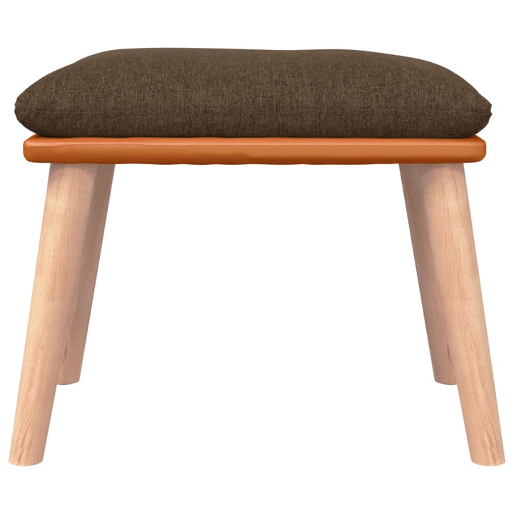 fodskammel 45x29,5x35 cm stof og kunstlæder brun