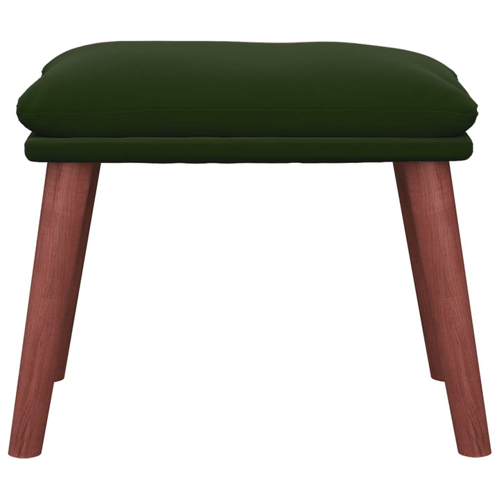 fodskammel 45x29,5x35 cm fløjl mørkegrøn