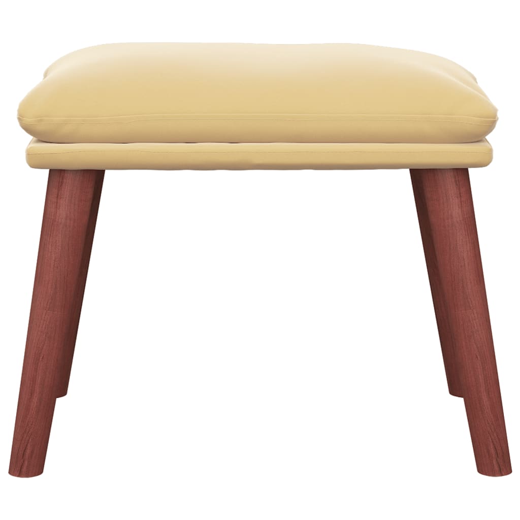 fodskammel 45x29,5x35 cm fløjl cremefarvet