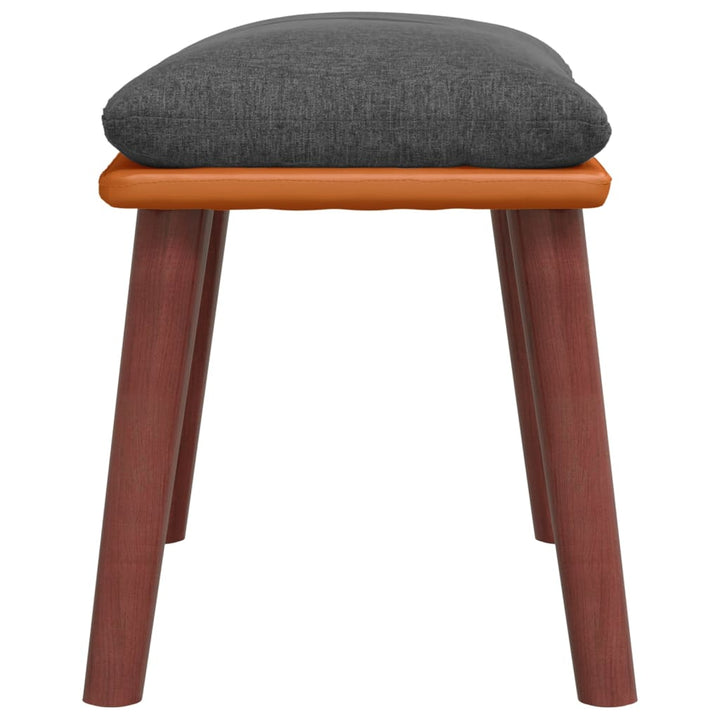 fodskammel 45x29,5x35 cm stof og kunstlæder mørkegrå