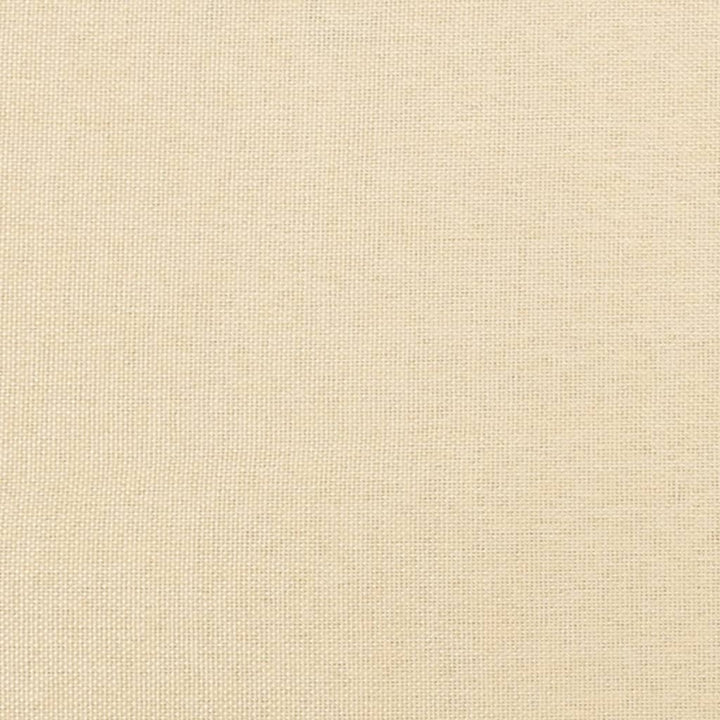 fodskammel 45x29,5x35 cm stof og kunstlæder cremefarvet