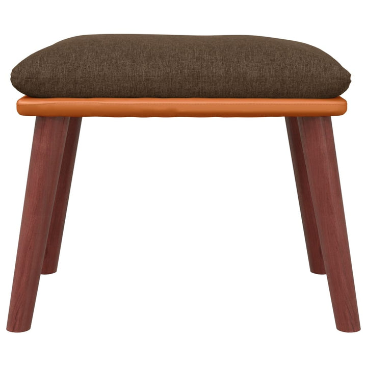 fodskammel 45x29,5x35 cm stof og kunstlæder brun