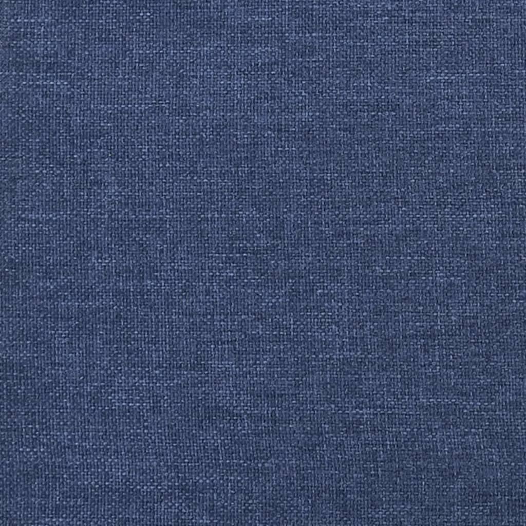fodskammel 45x29,5x35 cm stof og kunstlæder blå