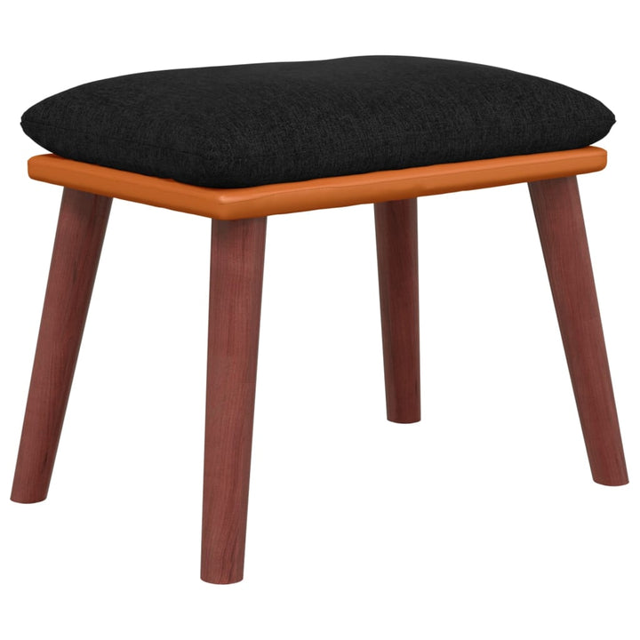 fodskammel 45x29,5x35 cm stof og kunstlæder sort