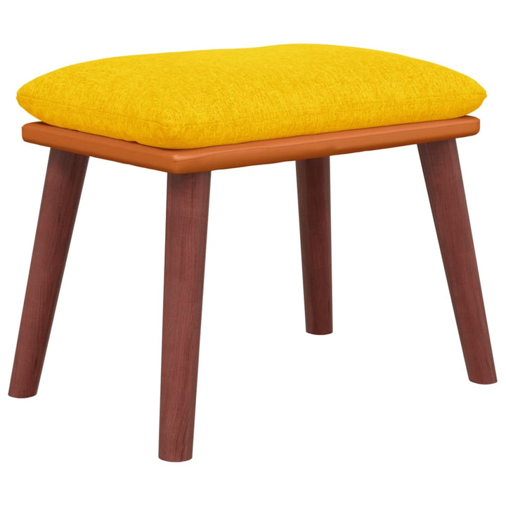 fodskammel 45x29,5x35 cm stof og kunstlæder sennepsgul
