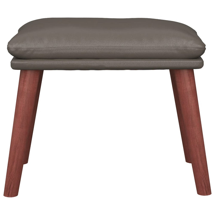 fodskammel 45x29,5x35 cm kunstlæder grå