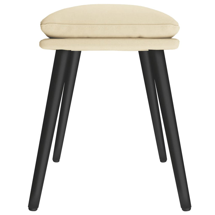 fodskammel 45x29,5x35 cm stof cremefarvet