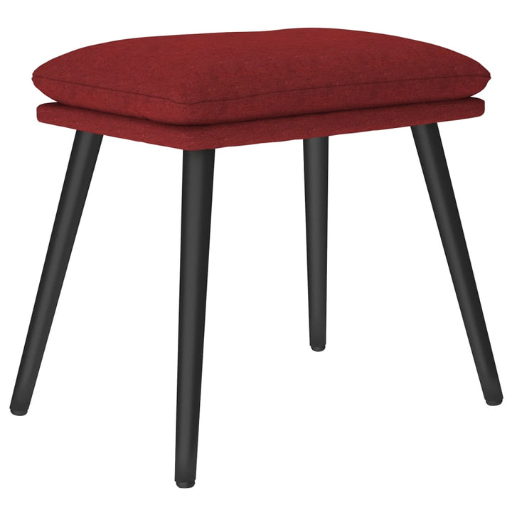 fodskammel 45x29,5x35 cm stof vinrød