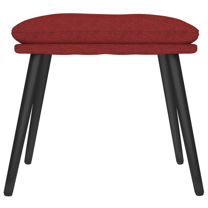 fodskammel 45x29,5x35 cm stof vinrød