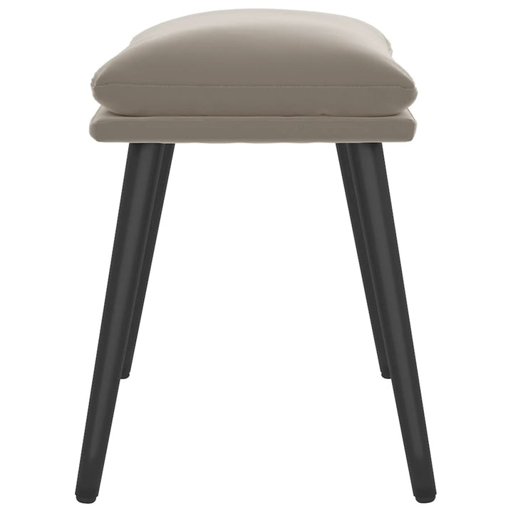 fodskammel 45x29,5x35 cm fløjl lysegrå