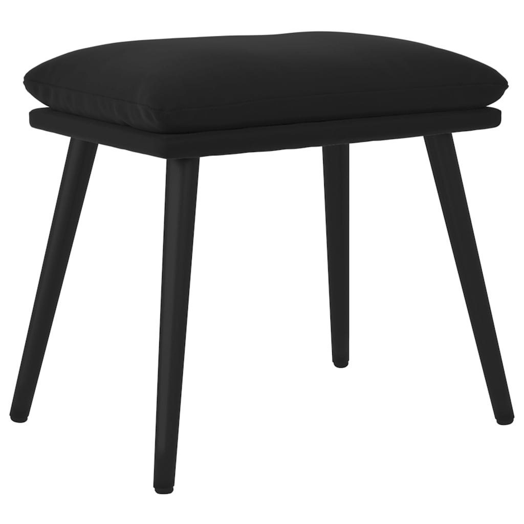 fodskammel 45x29,5x35 cm fløjl sort