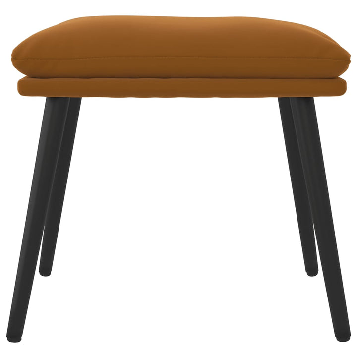 fodskammel 45x29,5x35 cm fløjl brun