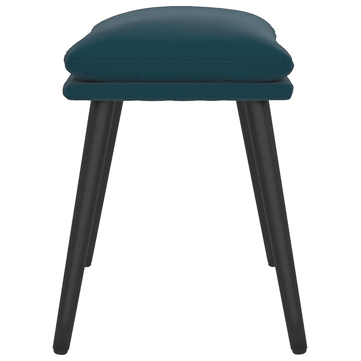 fodskammel 45x29,5x35 cm fløjl blå