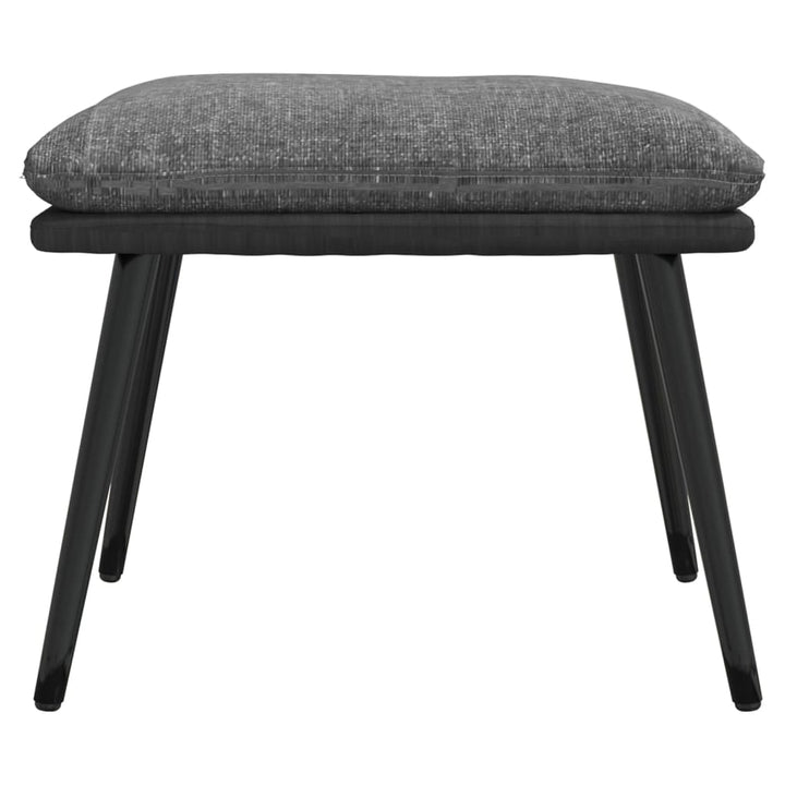 fodskammel 45x29,5x35 cm stof og kunstlæder lysegrå
