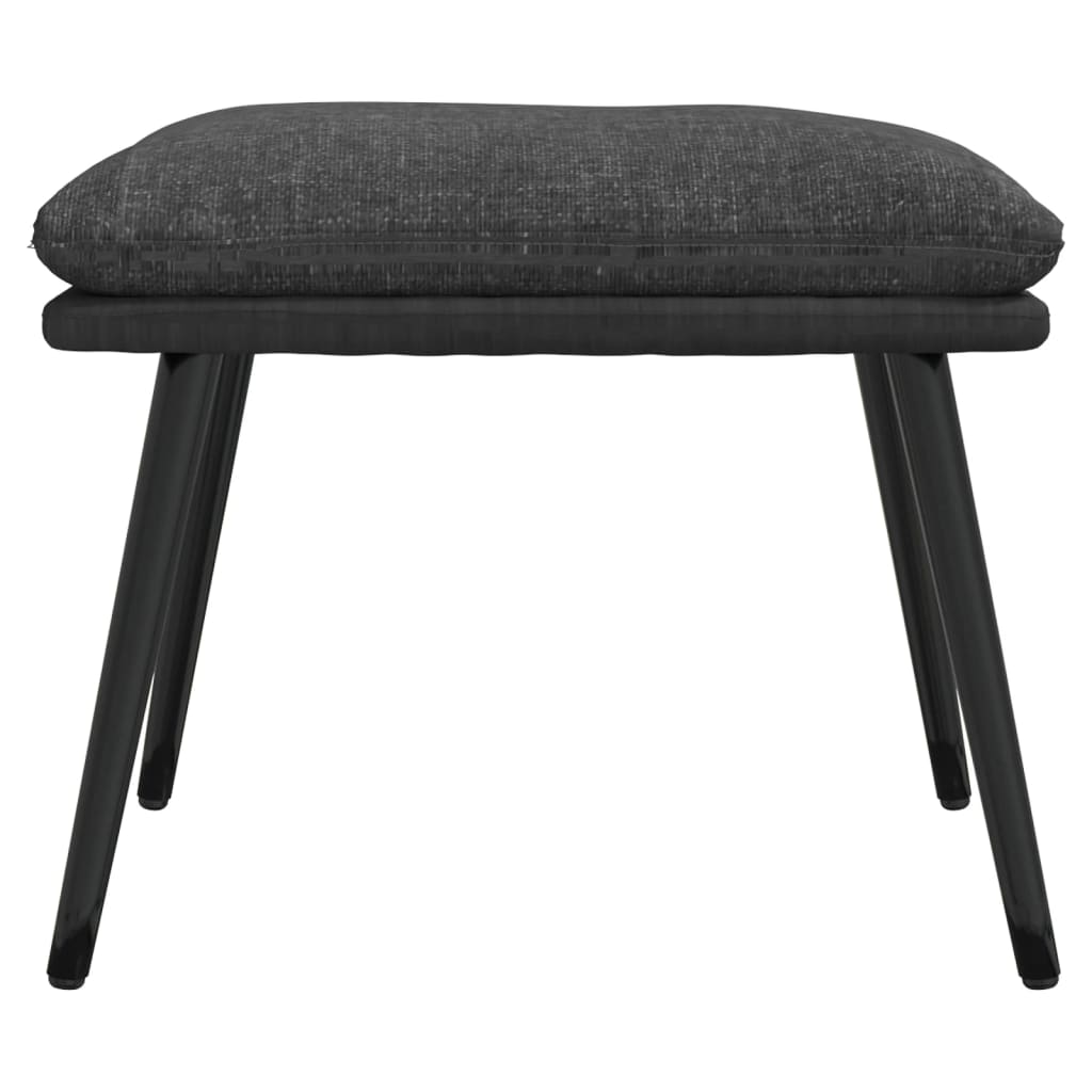 fodskammel 45x29,5x35 cm stof og kunstlæder mørkegrå