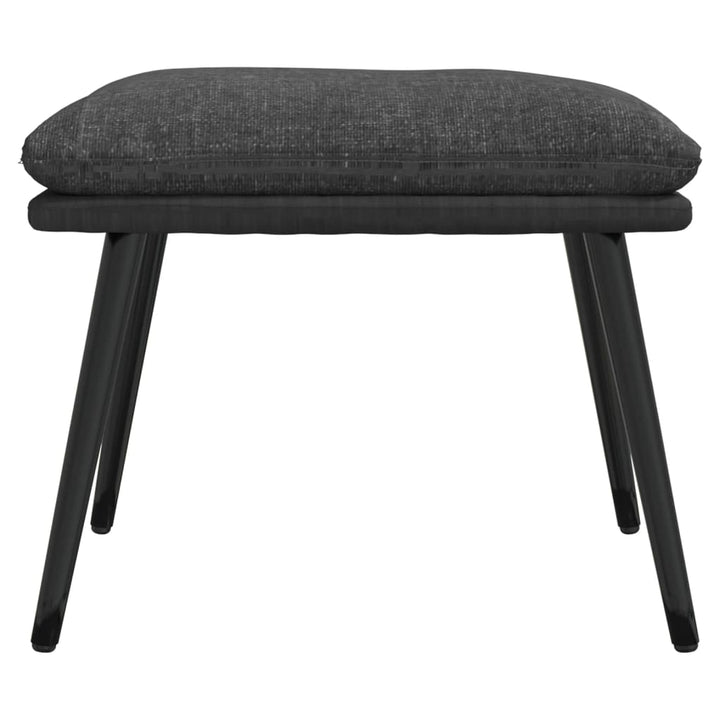 fodskammel 45x29,5x35 cm stof og kunstlæder mørkegrå