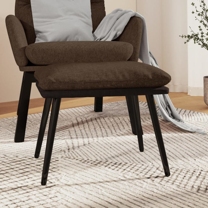 fodskammel 45x29,5x35 cm stof og kunstlæder brun