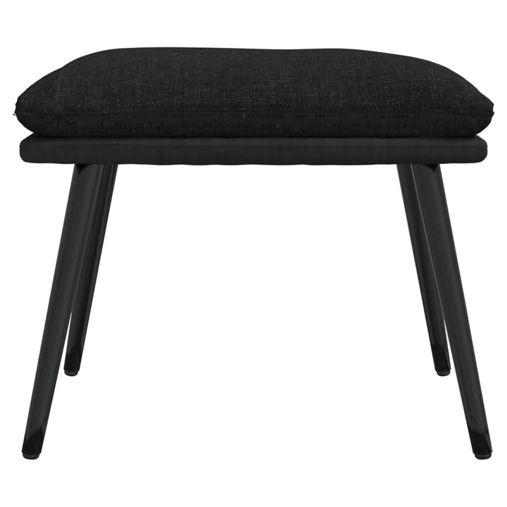 fodskammel 45x29,5x35 cm stof og kunstlæder sort