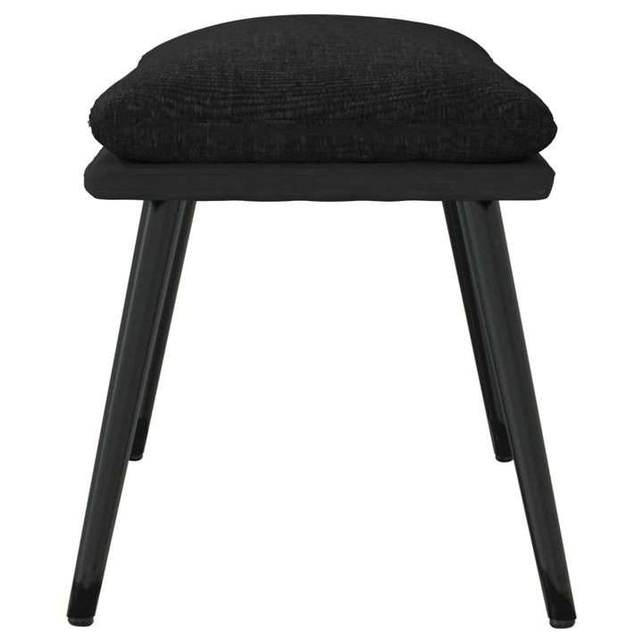 fodskammel 45x29,5x35 cm stof og kunstlæder sort