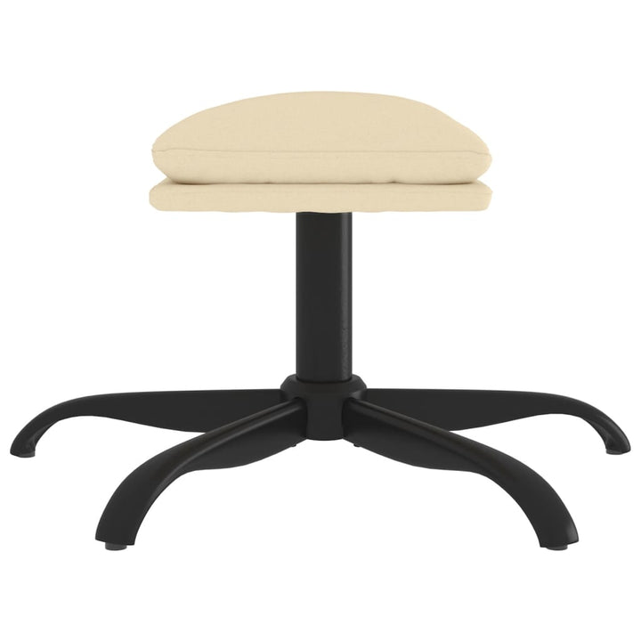 fodskammel 60x60x36 cm stof cremefarvet