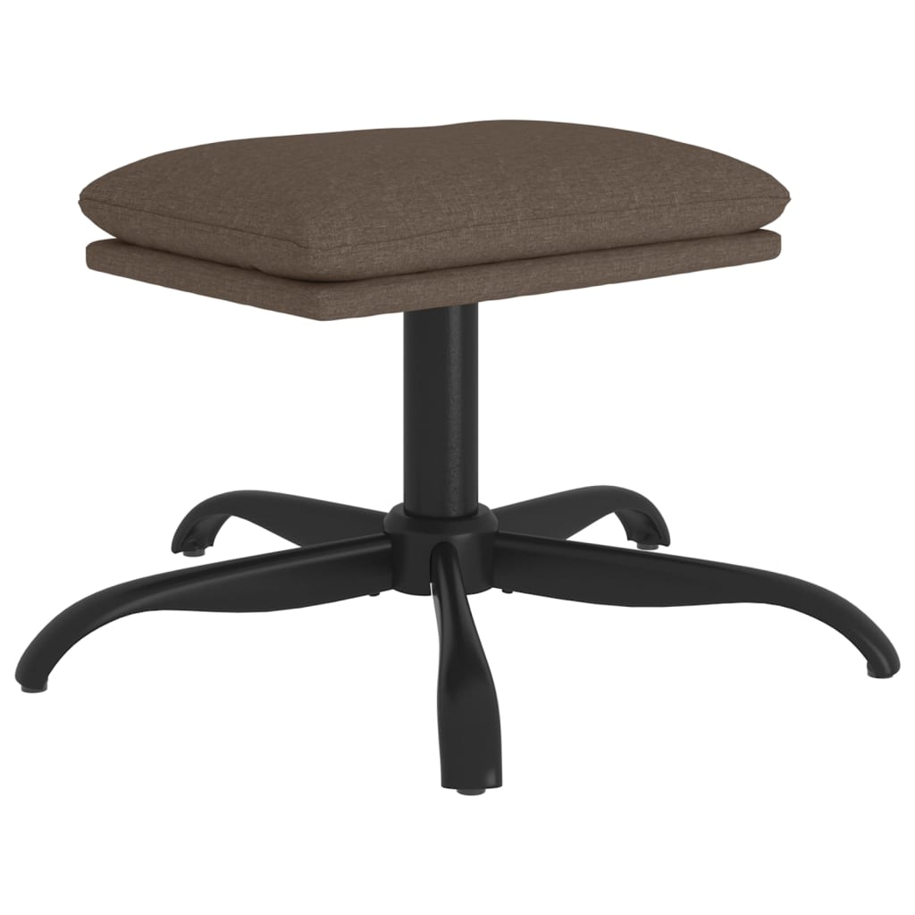fodskammel 60x60x36 cm stof gråbrun
