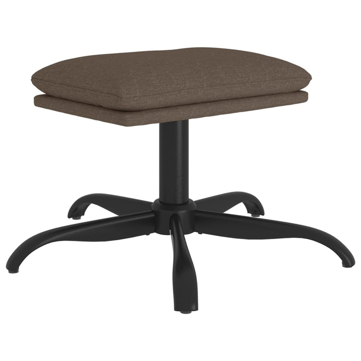 fodskammel 60x60x36 cm stof gråbrun