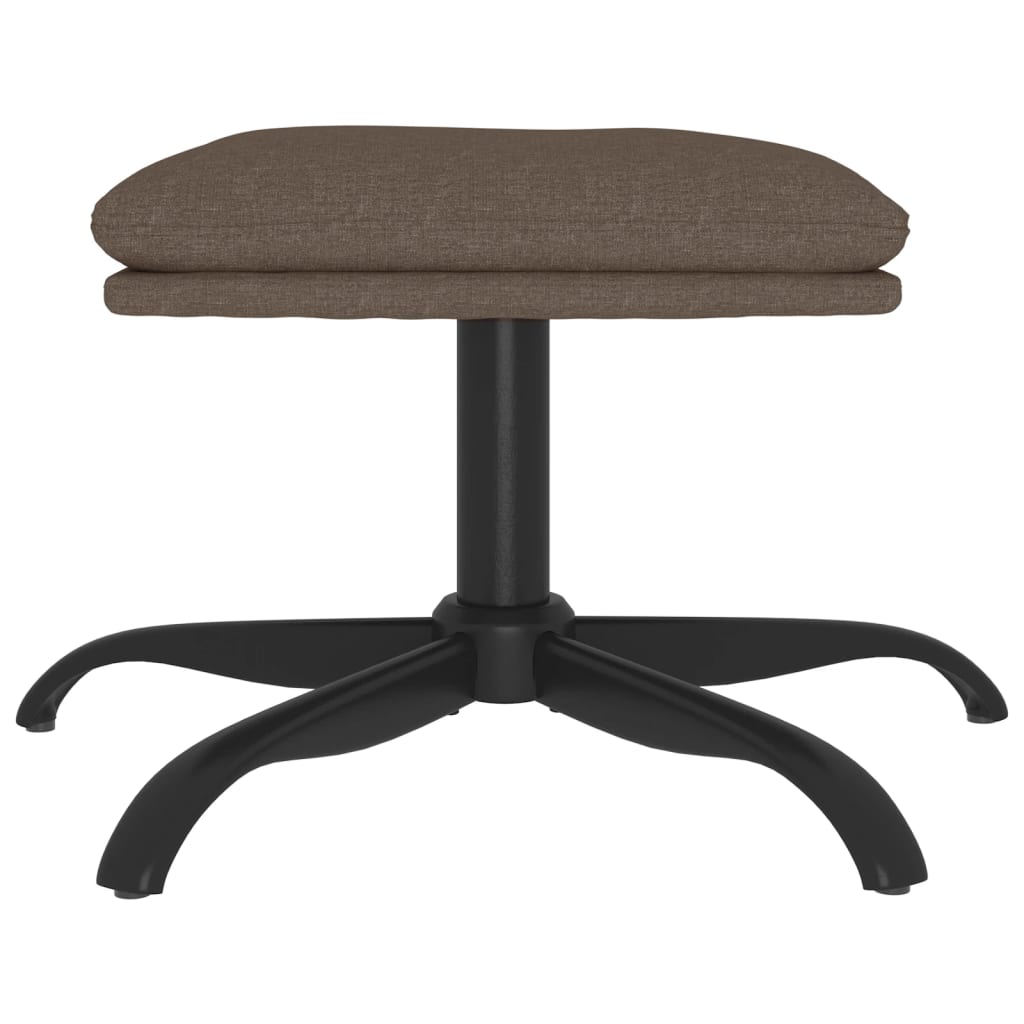 fodskammel 60x60x36 cm stof gråbrun