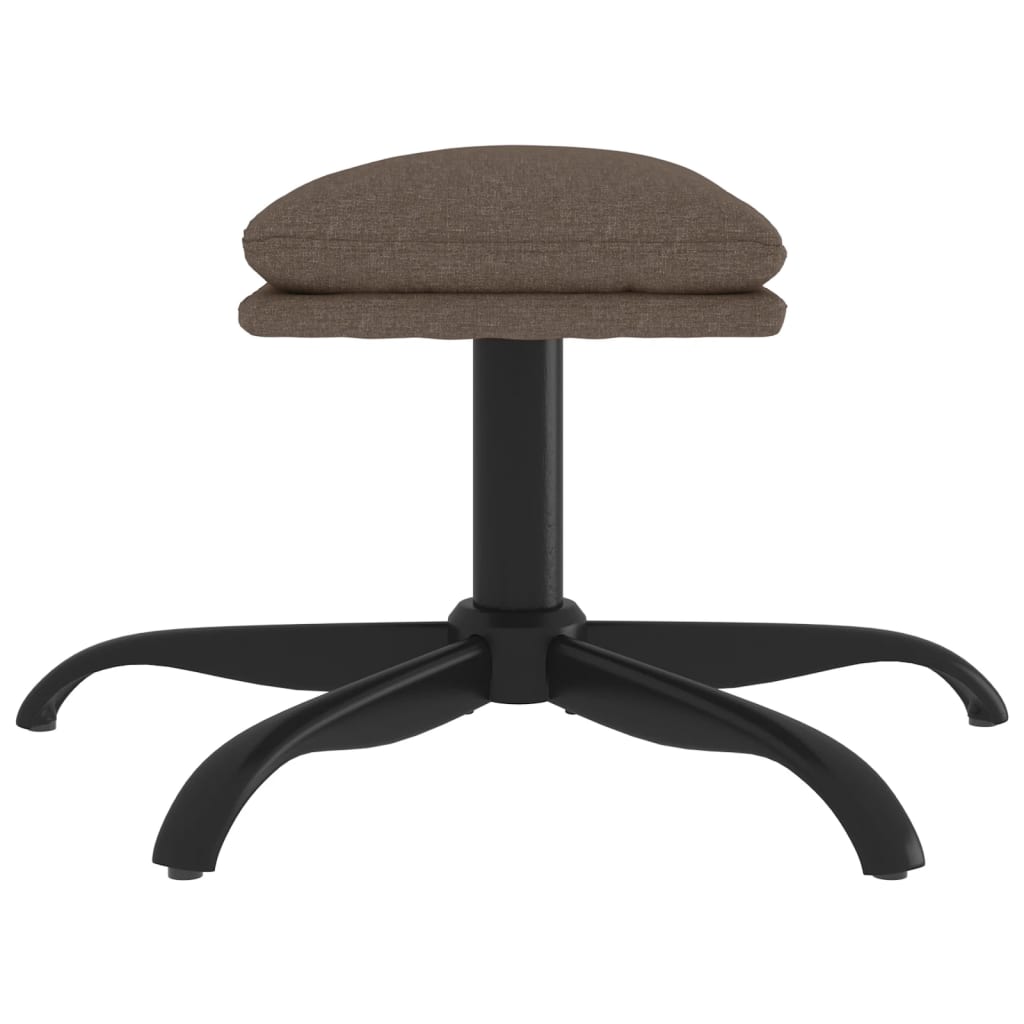 fodskammel 60x60x36 cm stof gråbrun