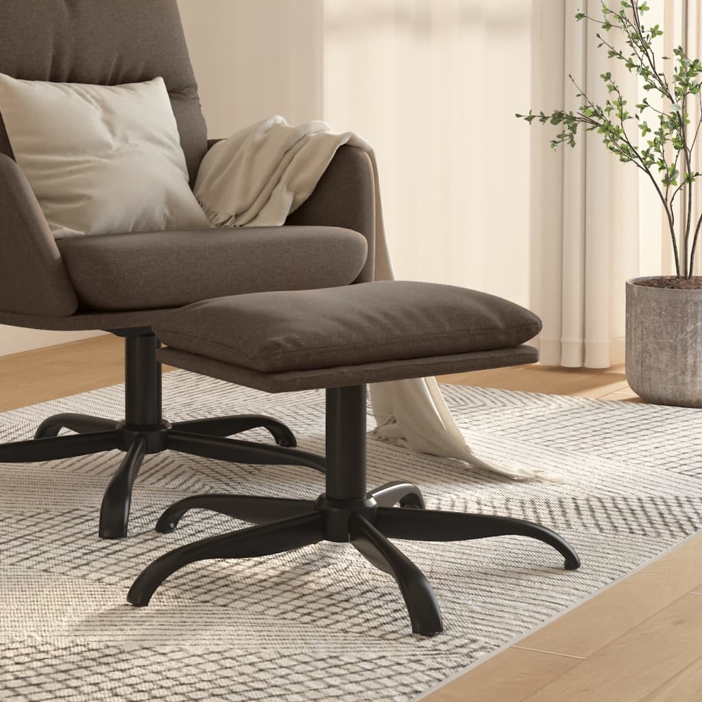 fodskammel 60x60x36 cm stof gråbrun